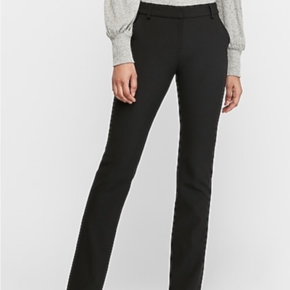 Express Black Columnist Pants 4r - image 3